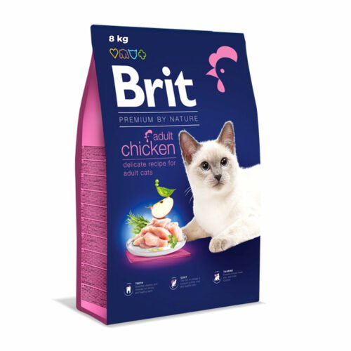 Brit Premium Adult Cats Dry Food - Chicken 8kg