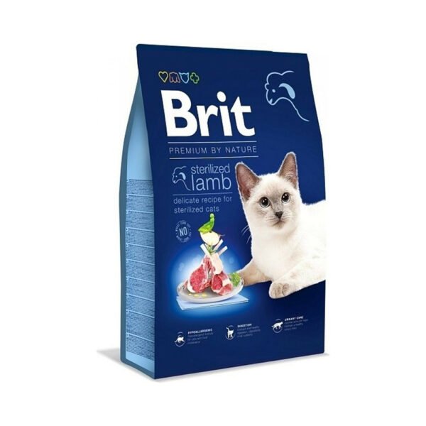 Brit Premium Sterilised Cats Dry Food - Lamb 1.5kg