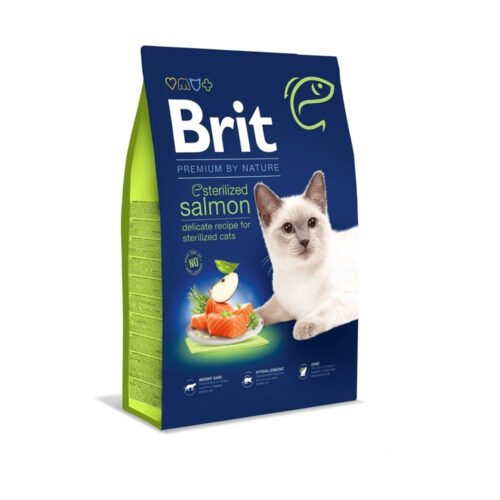Brit Premium Sterilised Cats Dry Food - Salmon 1.5kg