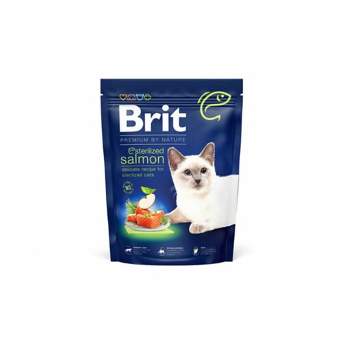 Brit Premium Sterilised Cats Dry Food - Salmon 300g