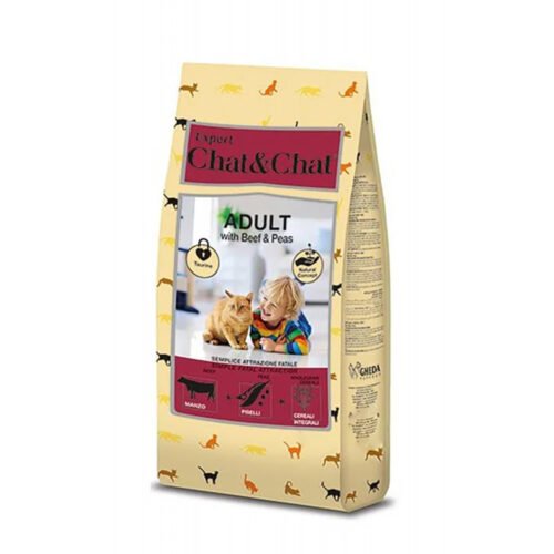 Chat & Chat Adult Beef 14kg Chat & Chat Adult Cats Dry Food - Beef 14kg