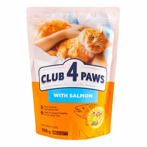 Club 4 Paws Adult Cats Dry Food with Salmon - 300g