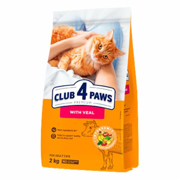 Club 4 Paws Adult Cats Dry Food with Veal - 900g