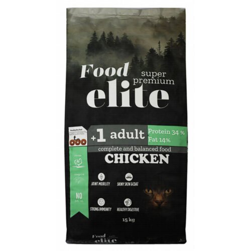 Elite Adult Cat Dry Food - Chicken 15Kg