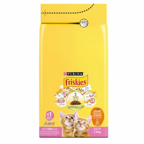 PURINA Friskies Junior Cats Dry Food with Chicken - 1.5 kg