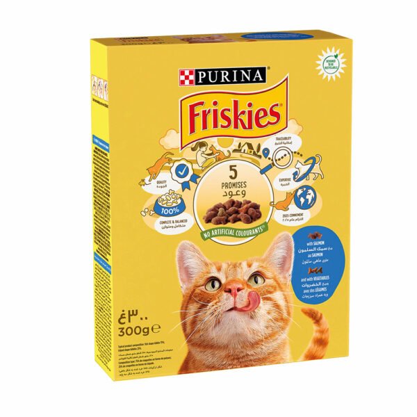 PURINA Friskies Salmon & Vegetables Cat Dry Food - 300g