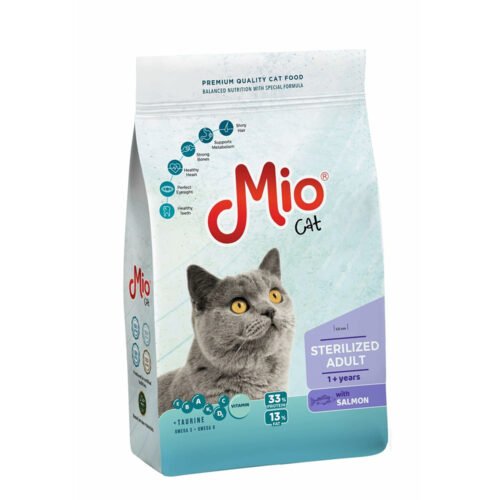 Mio Adult Sterilised Salmon 1kg Mio Sterilised Adult Cats Dry Food - Salmon 1kg