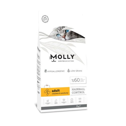 Molly HairBall 2kg Molly Hair Ball Adult Cats Dry Food - 2kg