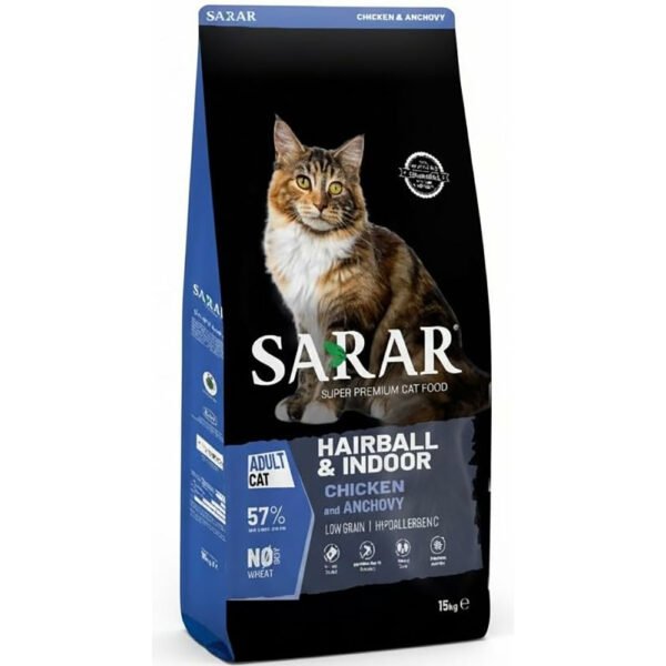 Sarar Cat Hairball & Indoor Chicken & Anchovy 2Kg