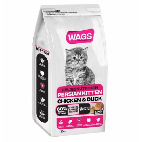 Wags Persians Kitten Dry Food with Chicken & Duck - 2Kg