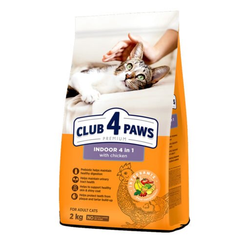 club 4 paws Indoor 4 in 1 Cats Dry Food - 2kg