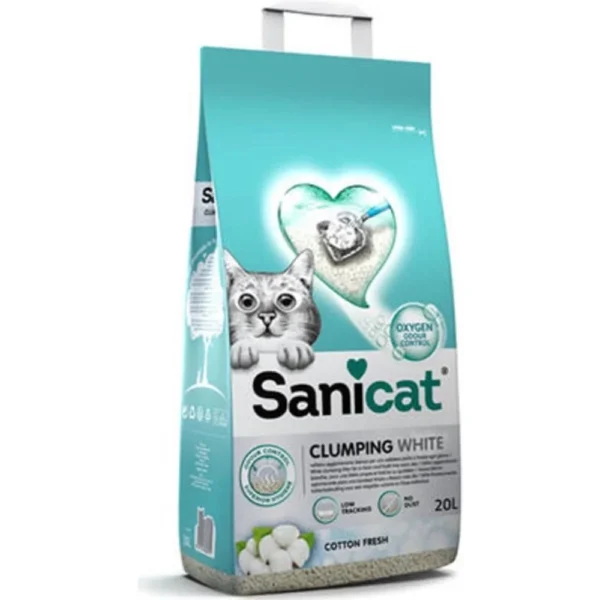 SaniCat Clumping White COTTON 20L