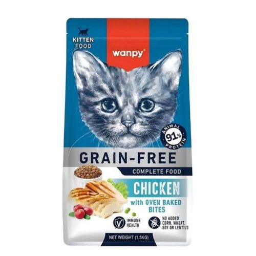wanpy Kitten Cats Dry Food with chicken - 1.5kg